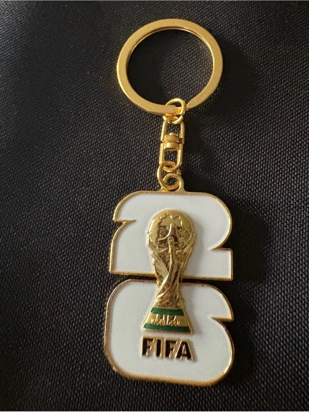 FIFA World Cup 2026 Gold & White Logo Keychain